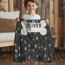 Dog Label Neutral Grey Boys Custom