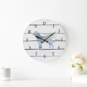 Dog Labrador Rustic Shiplap Farmhouse Decor Grote Klok (Huis)