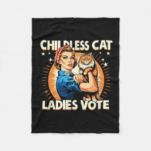 Dog Lady We gaan niet terug Cat Lady Cat Lovers Fleece Deken