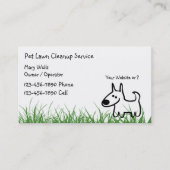 Dog Lawn Cleanup Visitekaartjes (Voorkant)