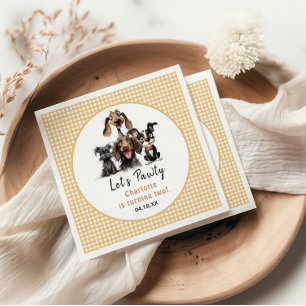Dog Let's Pawty Birthday Servet