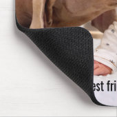 Dog Licking Baby's Ear Muismat (Hoek)