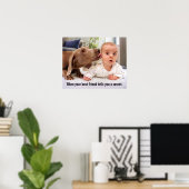 Dog Licking Baby's Ear Poster (Thuiskantoor)