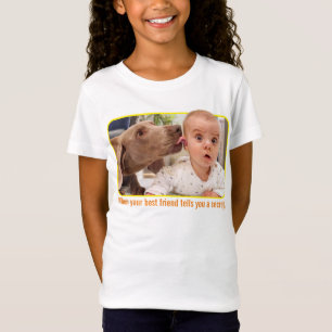 Dog Licking Baby's Ear T-shirt