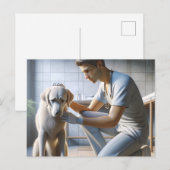 Dog-liefde Briefkaart (Voorkant / Achterkant)
