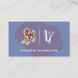 Dog Logo Schaar Groomer Visitekaartje