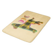 DOG Logo Yellow Plaid Badmat (Gekanteld)