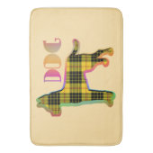 DOG Logo Yellow Plaid Badmat (Voorkant Verticaal)