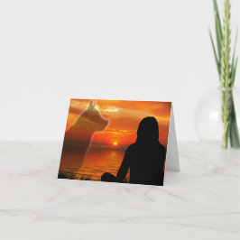 Dog Loss Sympathy Card met een gedicht Kaart