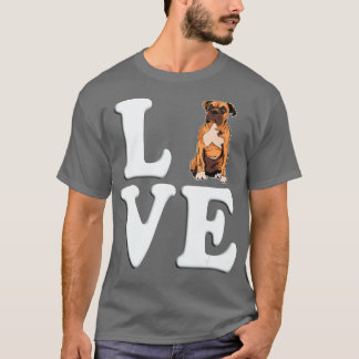 Dog Love Design Boxer voor mannen en vrouwen T-shirt