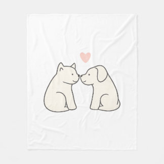 Dog Love Fleece Deken