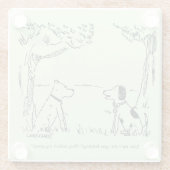 Dog Love Glazen Onderzetter (Achterkant)