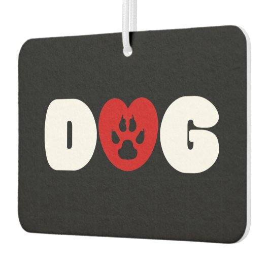 Dog Love Heart Air Freshener Luchtverfrisser (Links)