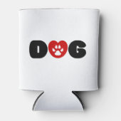 Dog Love Heart Blikjeskoeler (Voorkant)