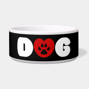 Dog Love Heart Bowl Voerbakje