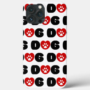 Dog Love Heart iPhone 13 Pro Max Hoesje