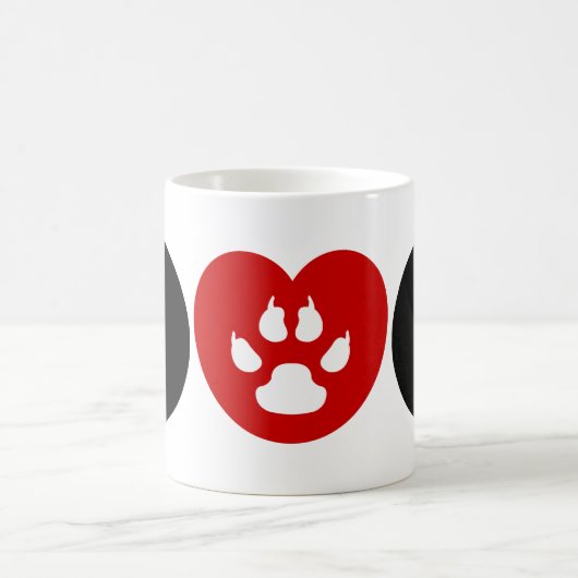 Dog Love Heart Koffiemok (Center)