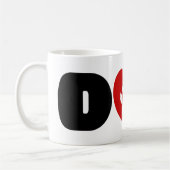 Dog Love Heart Koffiemok (Links)
