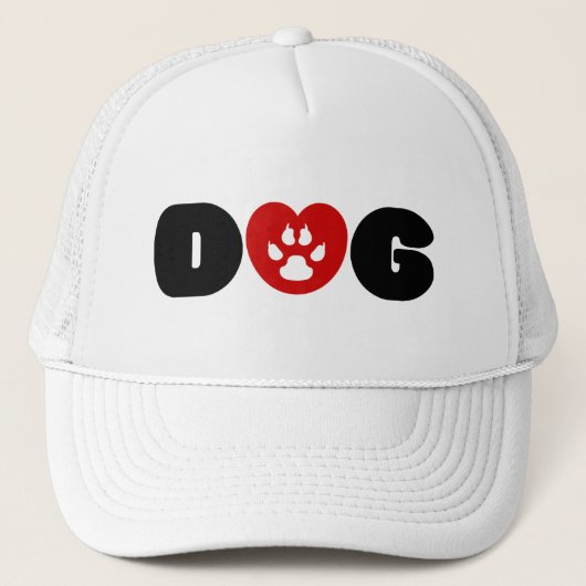 Dog Love Heart Trucker Pet (Voorkant)