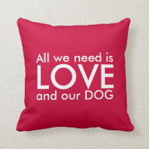 Dog Love Pillow - We hebben alleen liefde en hond