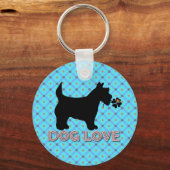 Dog Love Sleutelhanger (Voorkant)