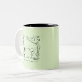 Dog Love Tweekleurige Koffiemok (Voorkant links)