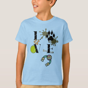 "Dog Love" van de jongen T-shirt