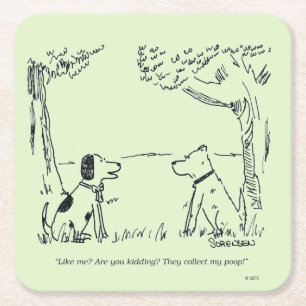 Dog Love Vierkante Kartonnen Onderzetter