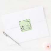 Dog Love Vierkante Sticker (Envelop)