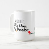 Dog Lover Mug – My Coffee My Dog My Peace (Devant gauche)