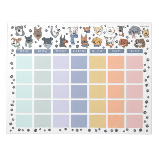 Dog Lover Open Dated Desk Calendar Notepad Notitieblok