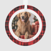 Dog Lover Pet Christmas Ornament 2025 with Photo (dos)