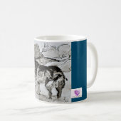 Dog Lover Tea Coffee Mug Cup, Husky Malamute Blue (Devant droit)