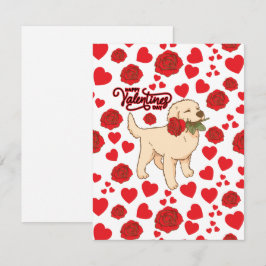 Dog Lover Valentine’s Day Card in White Notitiekaartje