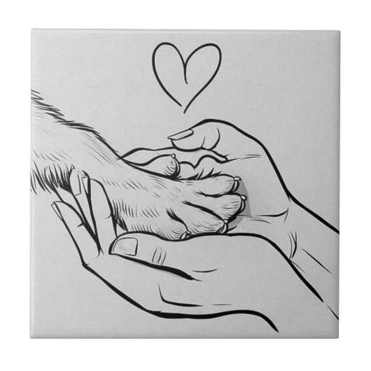 Dog Lovers / Amantes de cães Tegeltje (Voorkant)