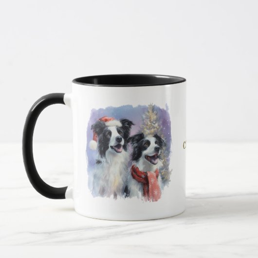 Dog Lovers Christmas Coffee Mug (Gauche)