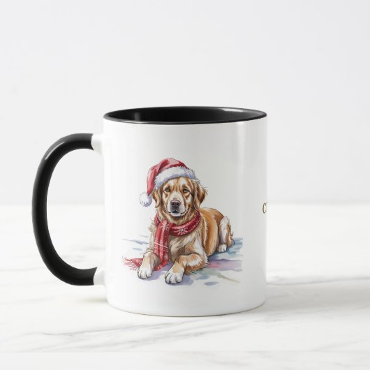 Dog Lovers Christmas Coffee Mug (Gauche)