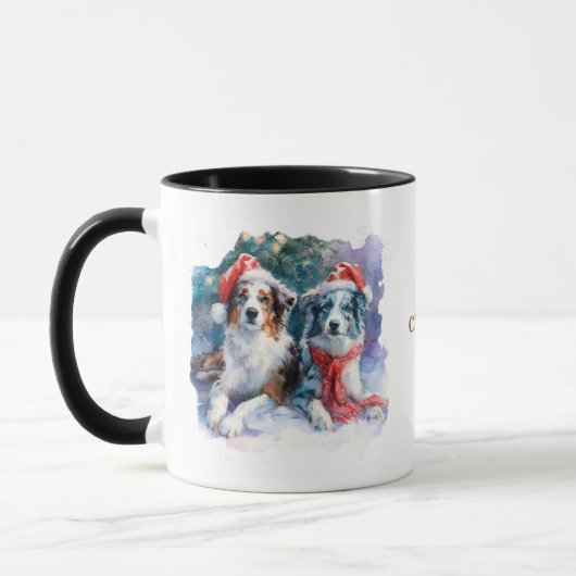 Dog Lovers Christmas Coffee Mug (Gauche)