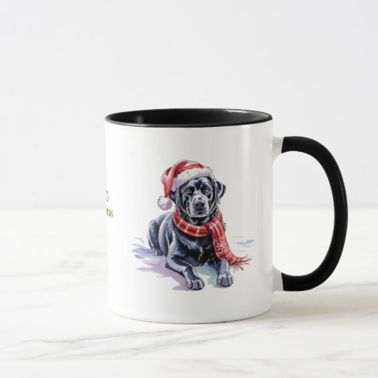 Dog Lovers Christmas Coffee Mug/Labrador Mok (Rechts)