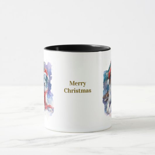 Dog Lovers Christmas Coffee Mug Mok (Midden)
