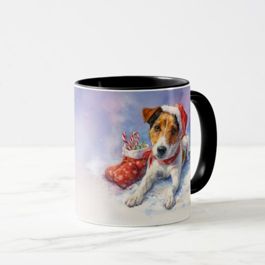 Dog Lovers Christmas Coffee Mug Mok (Voorkant rechts)