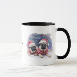 Dog Lovers Christmas Coffee Mug/Pug Mok