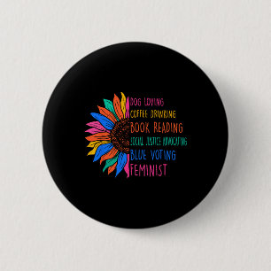 Dog Loving Coffee Drink boek lezen Social Jus Ronde Button 5,7 Cm