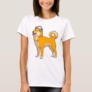 Dog Luisteren naar muziek T-shirt