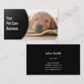 Dog Lying Down Pet Care Visitekaartje (Voorkant / Achterkant)
