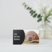 Dog Lying Down Pet Care Visitekaartje (Staand voorkant)