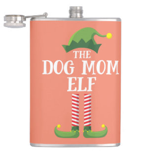 Dog Ma Elf Matching Family Group kerstparty Heupfles