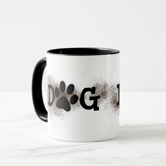 Dog Ma Pawprints met Dirt Mok (Voorkant links)