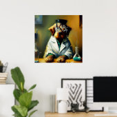 Dog Mad Scientist Poster (Thuiskantoor)