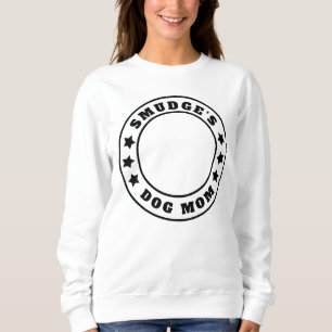 Dog Mam Aangepaste foto en naam Sweatshirt